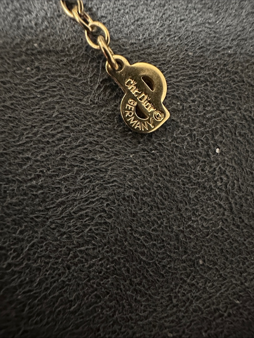 Dior Gold-Tone Rope Chain Necklace with Signature CD Pendant PREOWNED - Picture 2 of 9